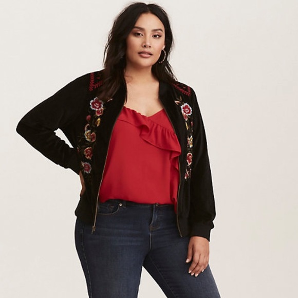 Torrid Red Georgette Asymmetrical Ruffle Cami Top - Picture 4 of 8